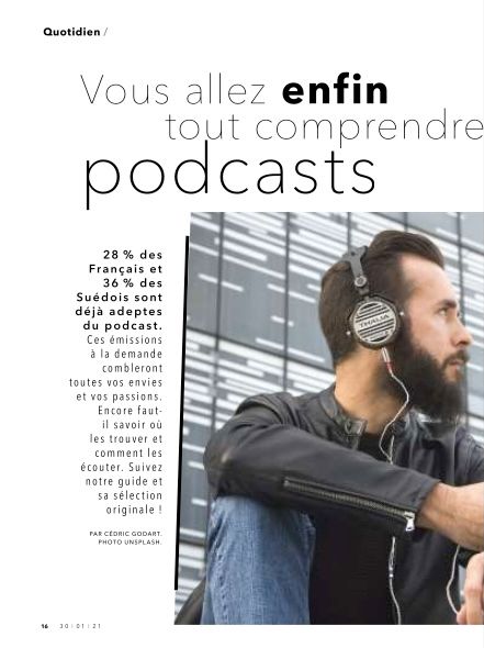 Capture d'écran d'un article de Cédric Godart sur le podcast publié par SoSoir